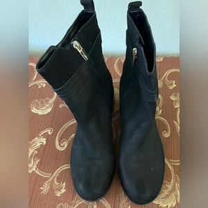 Black leather boots